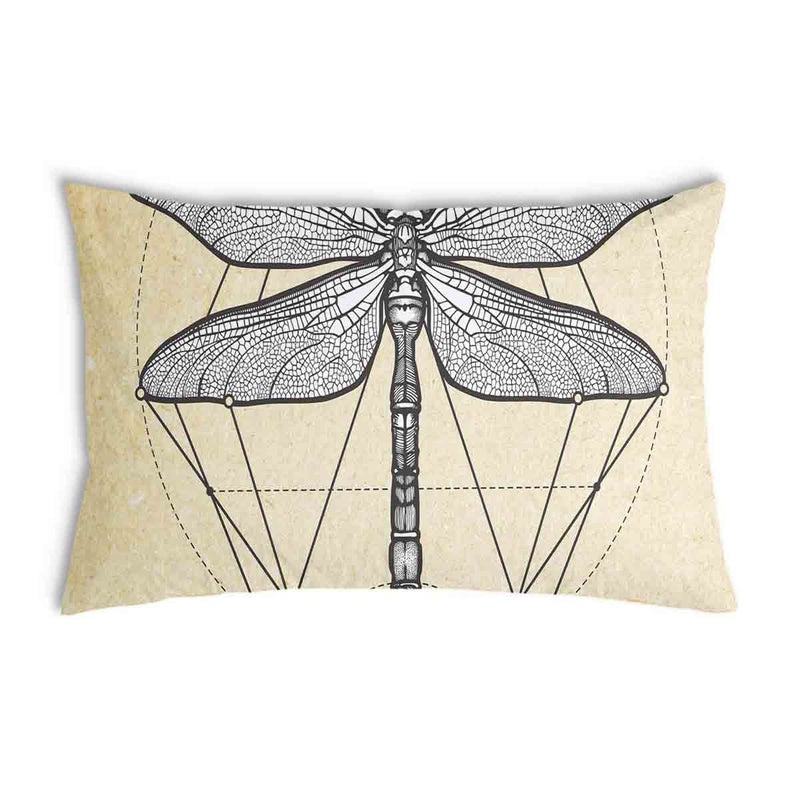 Almohada de salud amarilla con libélula
