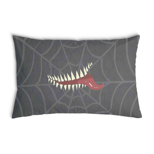 Almohada de salud gris con telaraña
