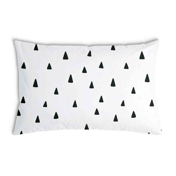 Almohada de salud blanca con triángulos en negro