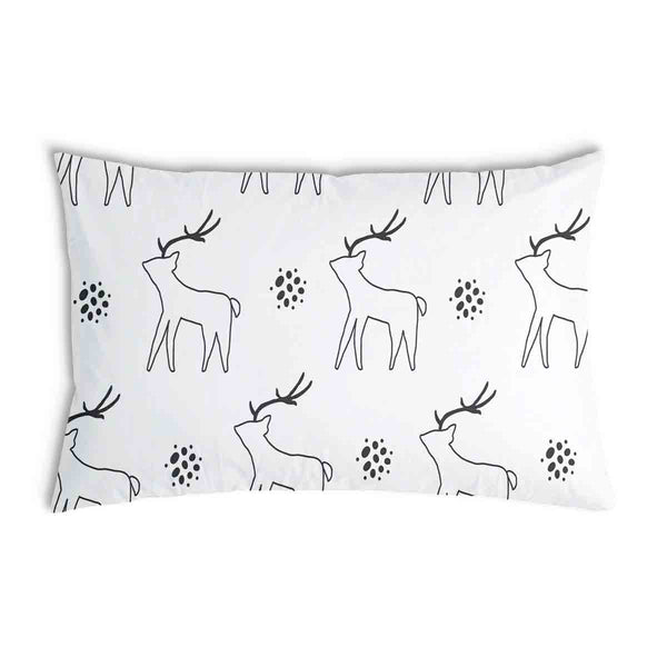 Almohada de salud blanca con ciervo
