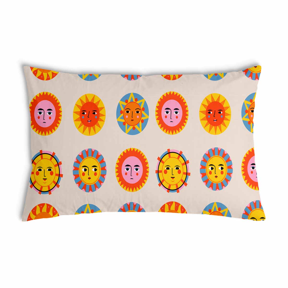 Almohada de salud beige con sol
