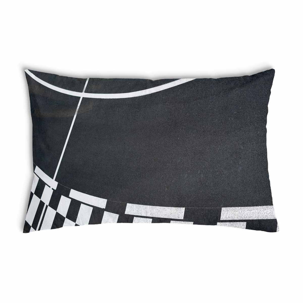 Almohada de salud gris oscuro con rayas blancas