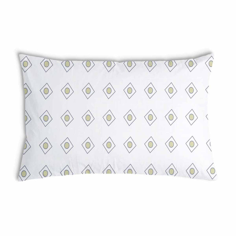 Almohada de salud blanca con círculos verdes