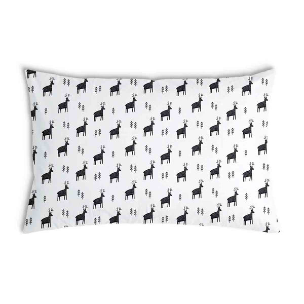 Almohada de salud blanca con renos
