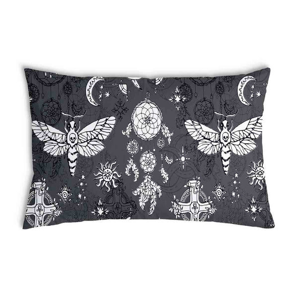Almohada de salud negra libélula espeluznante