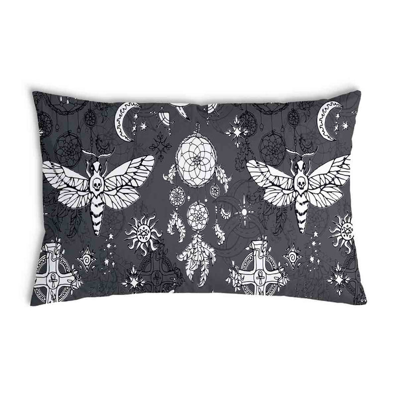 Almohada de salud negra libélula espeluznante