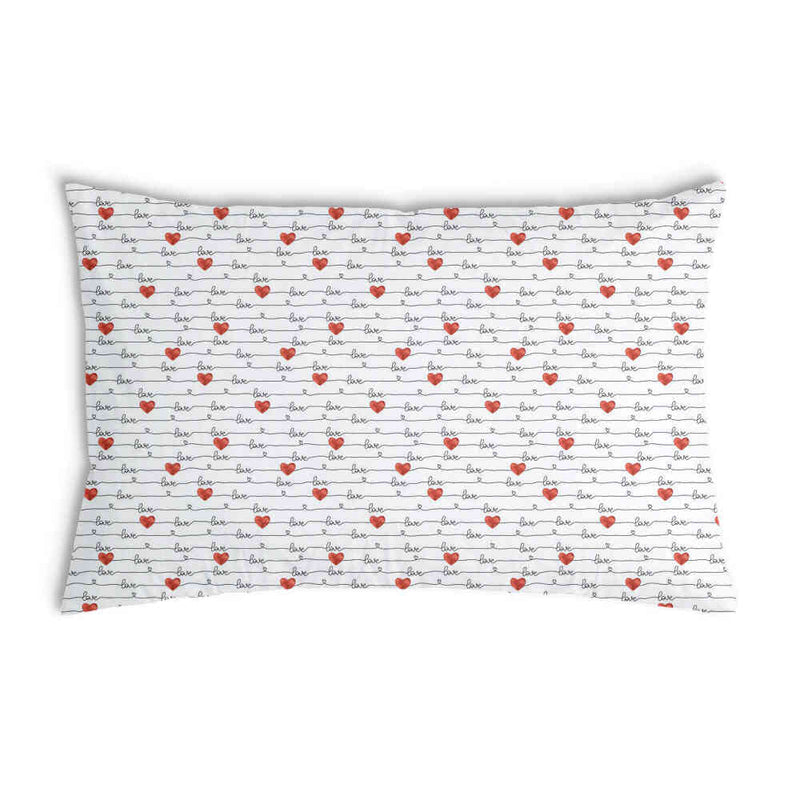 Almohada de salud blanca con inscripción Love