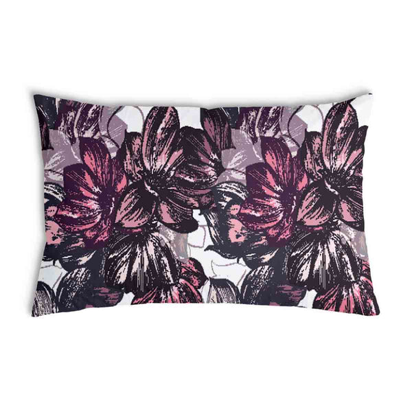 Almohada de salud con mar de flores moradas
