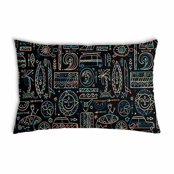 Almohada de salud con patrón hawaiano verde