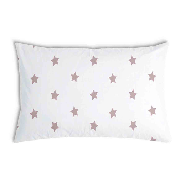 Almohada de salud blanca con estrellas rosas