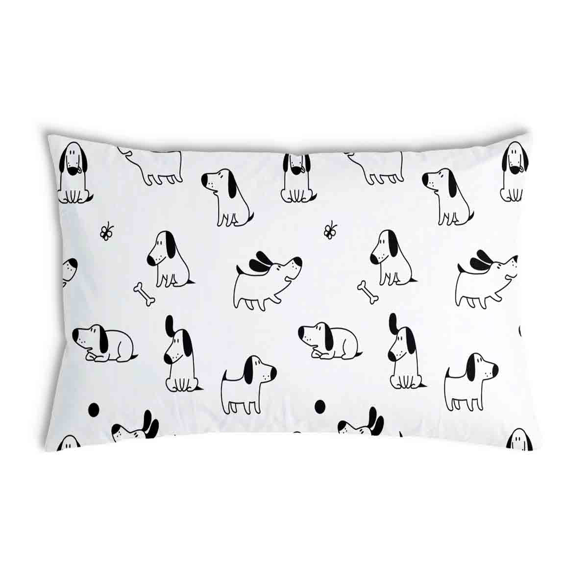 Almohada de salud blanca con perros