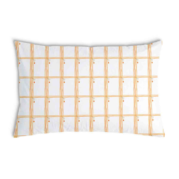 Almohada de salud amarillo a cuadros