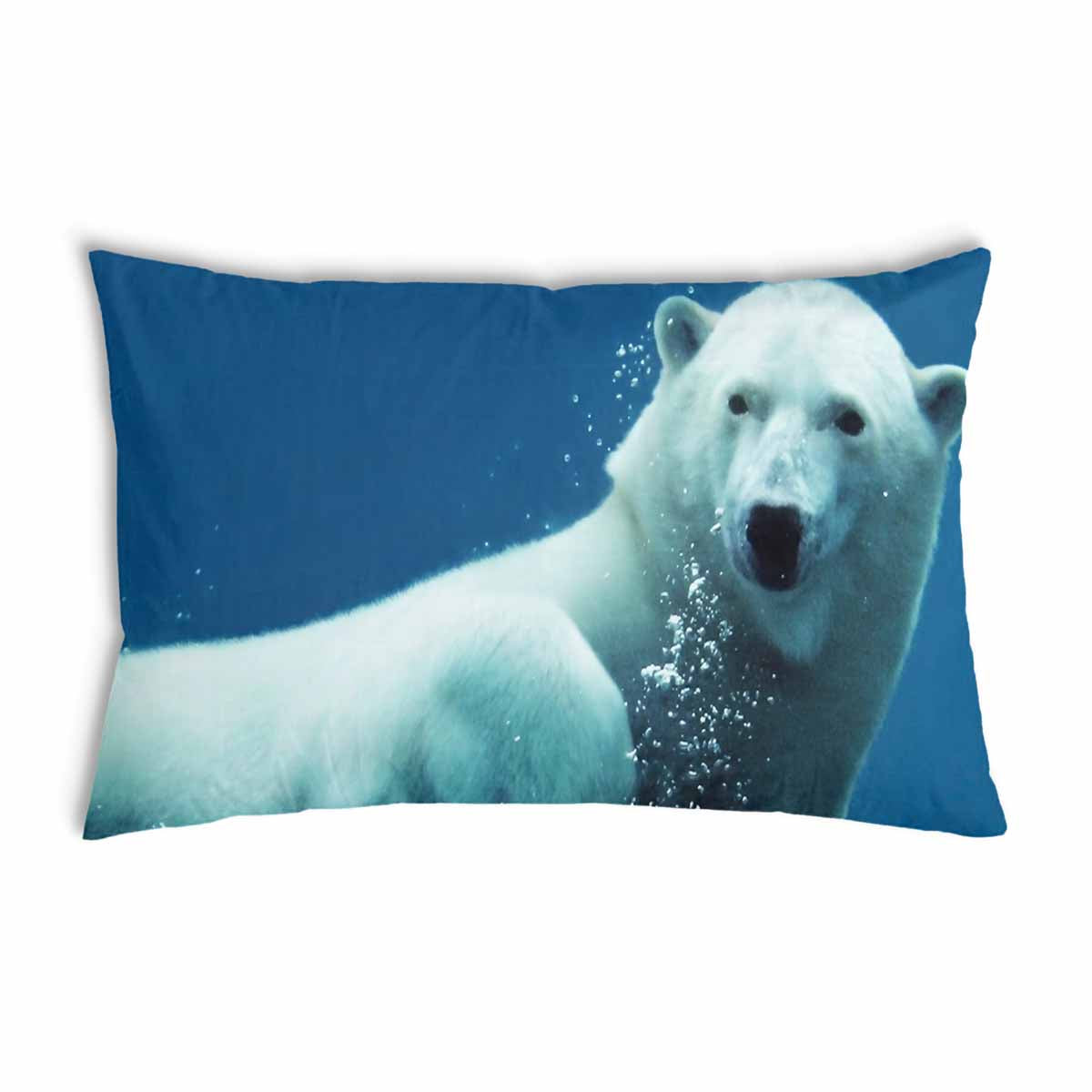 Almohada de salud azul con oso polar