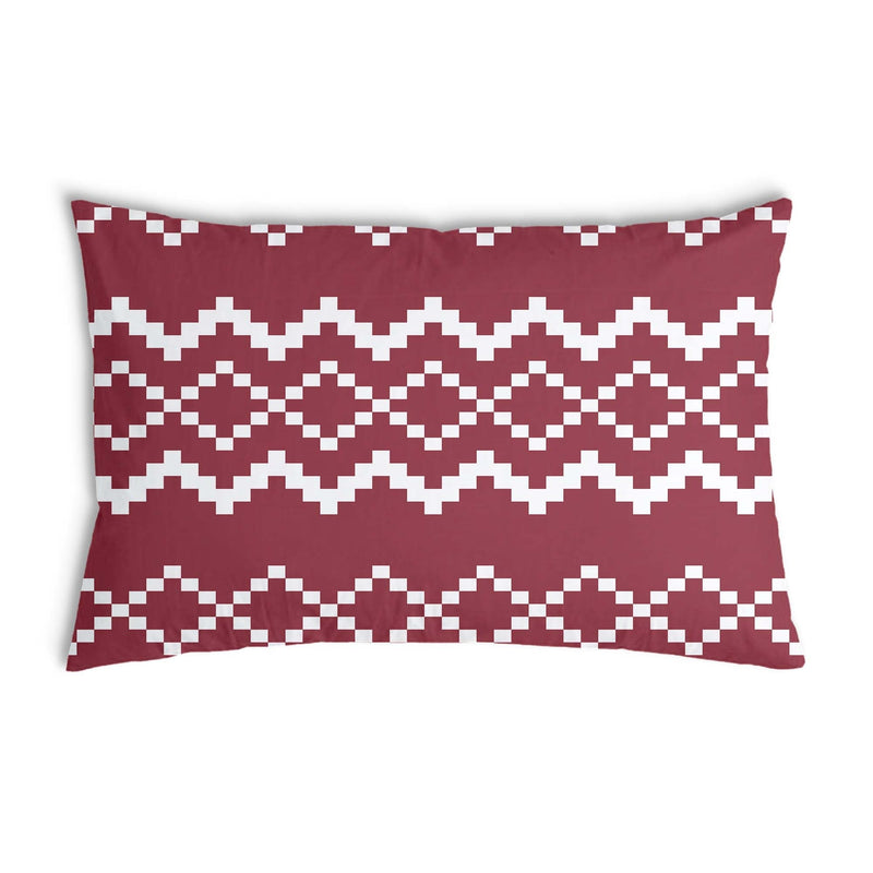 Almohada de salud con patrón navideño rojo