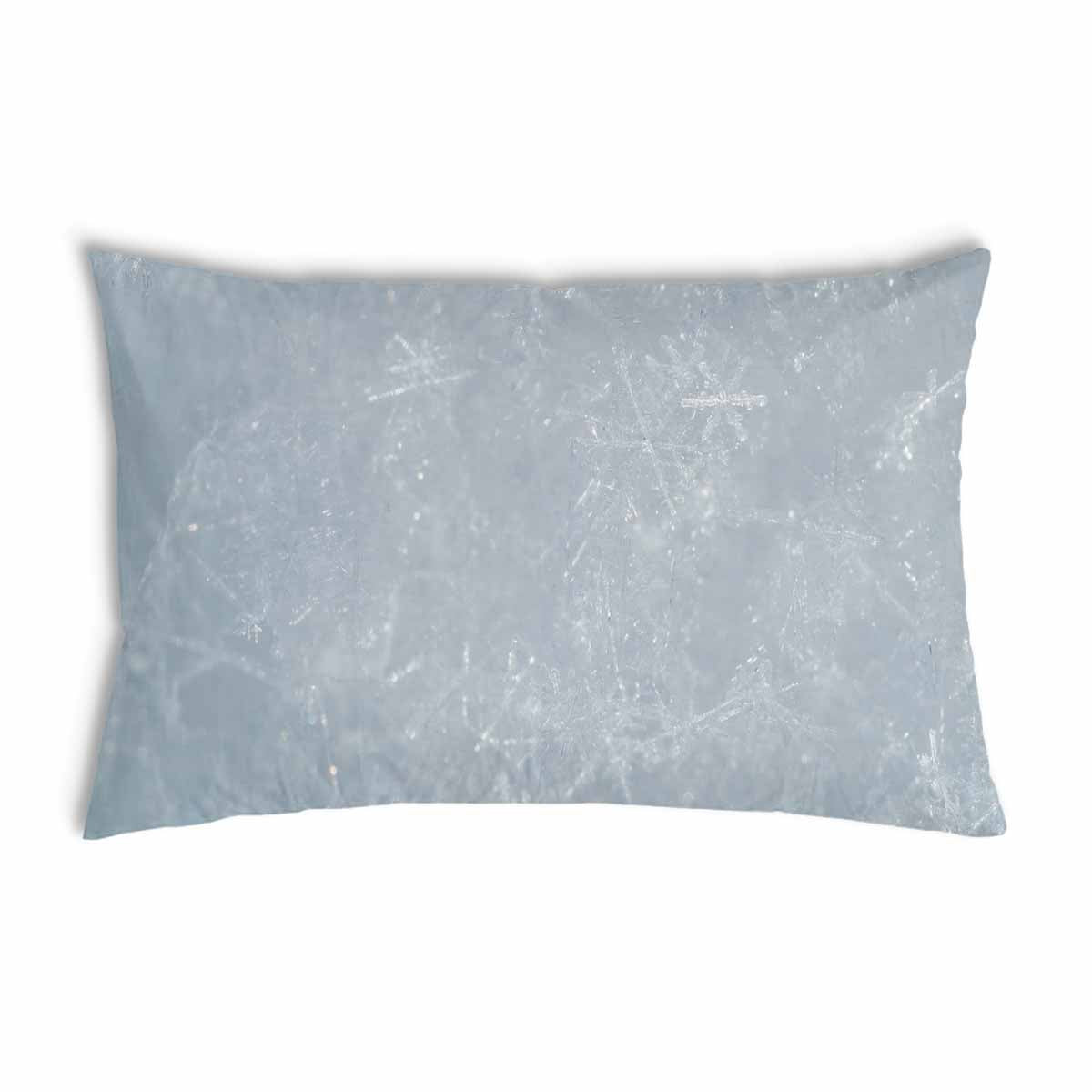 Almohada de salud gris con copos de nieve