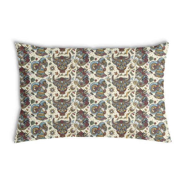 Almohada de salud con cabezas de animales coloridas