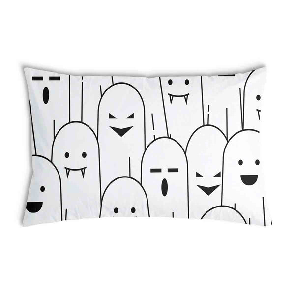 Almohada de salud blanca con fantasmas divertidos