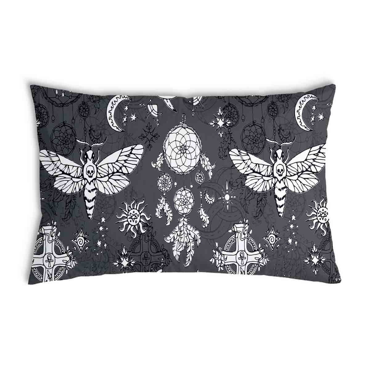 Almohada de salud negra libélula espeluznante