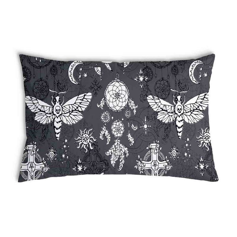 Almohada de salud negra libélula espeluznante