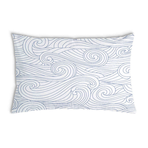 Almohada de salud olas azules