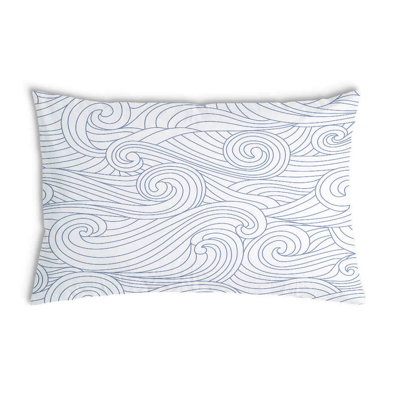 Almohada de salud olas azules
