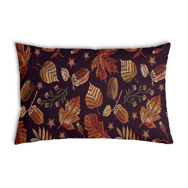 Almohada de salud hojas otoñales marrones