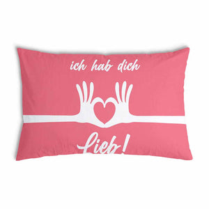 Almohada de salud con funda de algodón rosa te amo