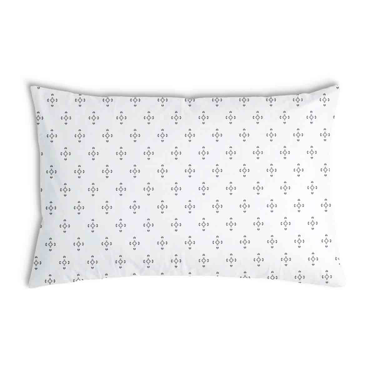 Almohada de salud blanca con cuadrados