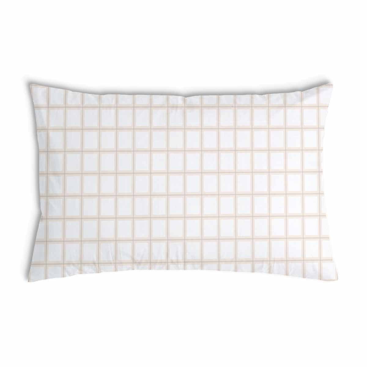 Almohada de salud naranja beige a cuadros