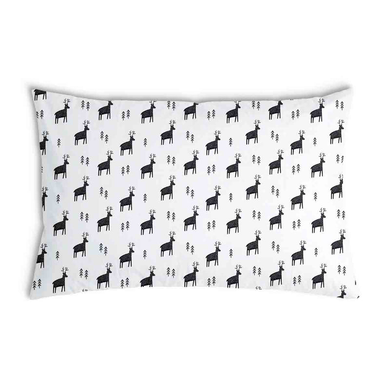 Almohada de salud blanca con renos