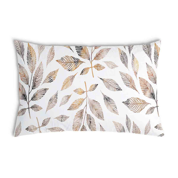 Almohada de salud blanca con ramas marrón claro