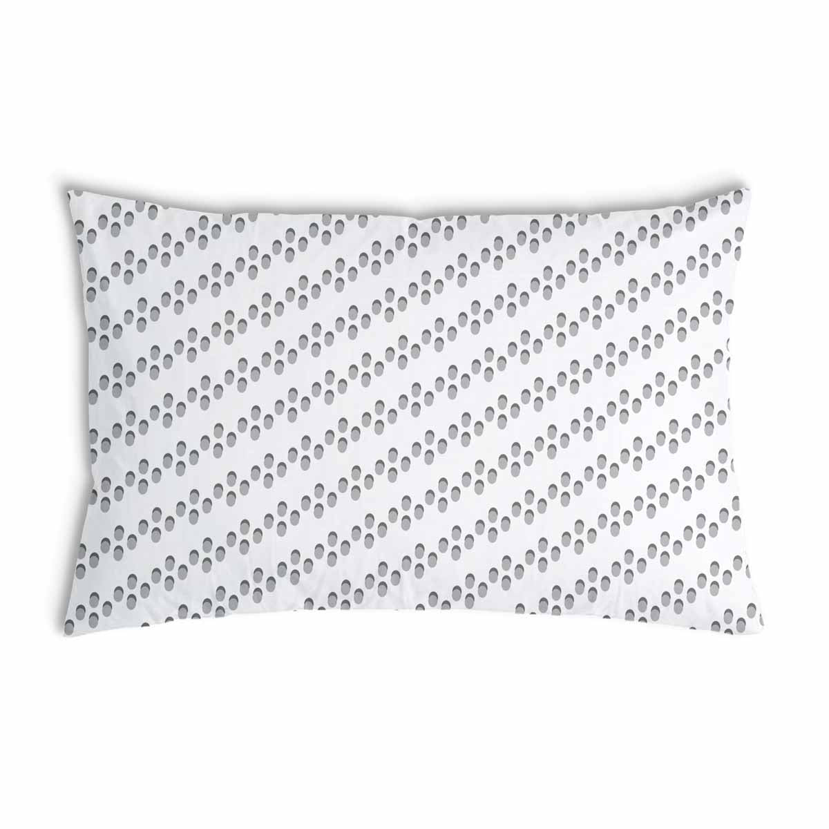 Almohada de salud blanca con círculos grises