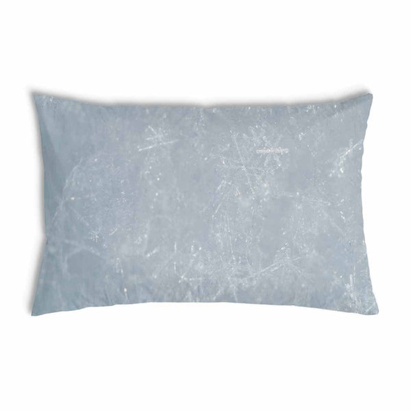 Almohada de salud gris con copos de nieve