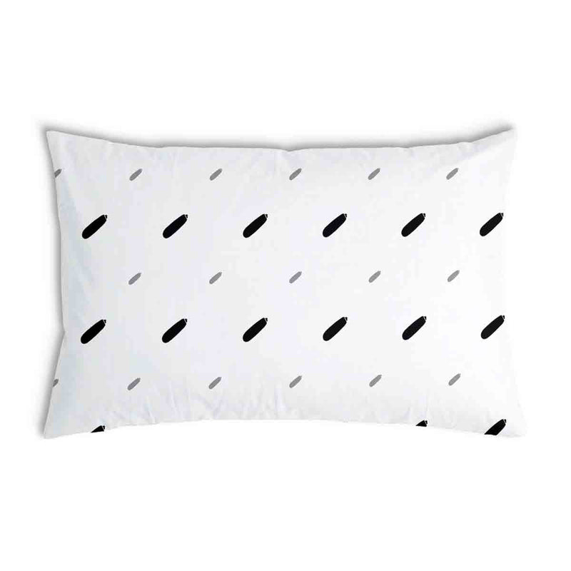 Almohada de salud blanca con líneas cortas