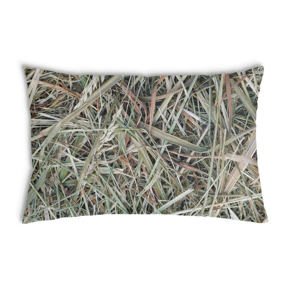 Almohada de salud blanca con paja