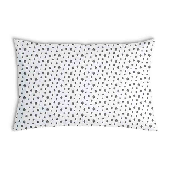 Almohada de salud blanca con muchos puntos grises