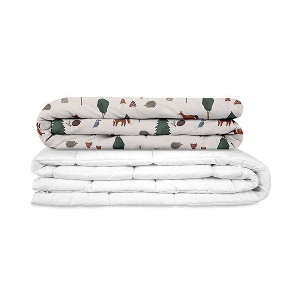 Manta terapéutica original - Manta con peso de animales del bosque con funda de algodón para niños
