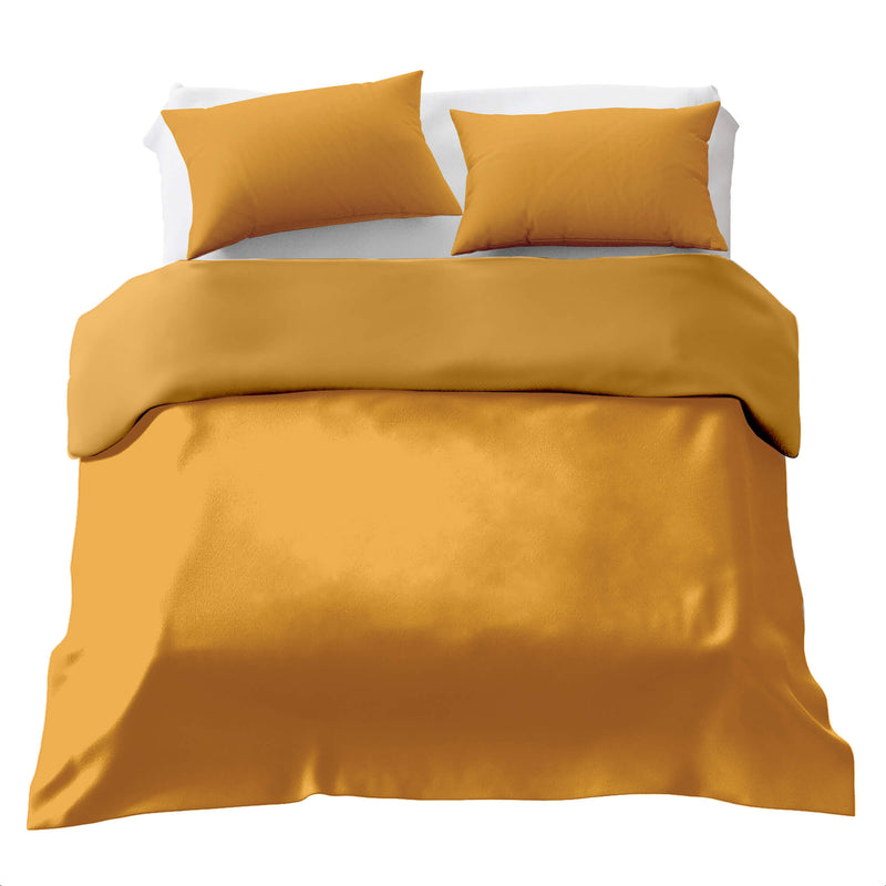 Juego de ropa de cama básico con manta terapéutica amarillo