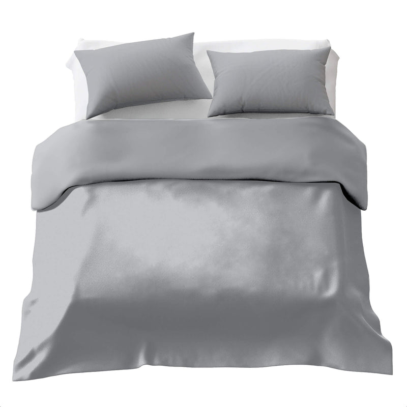 Juego de ropa de cama básico con manta terapéutica gris claro