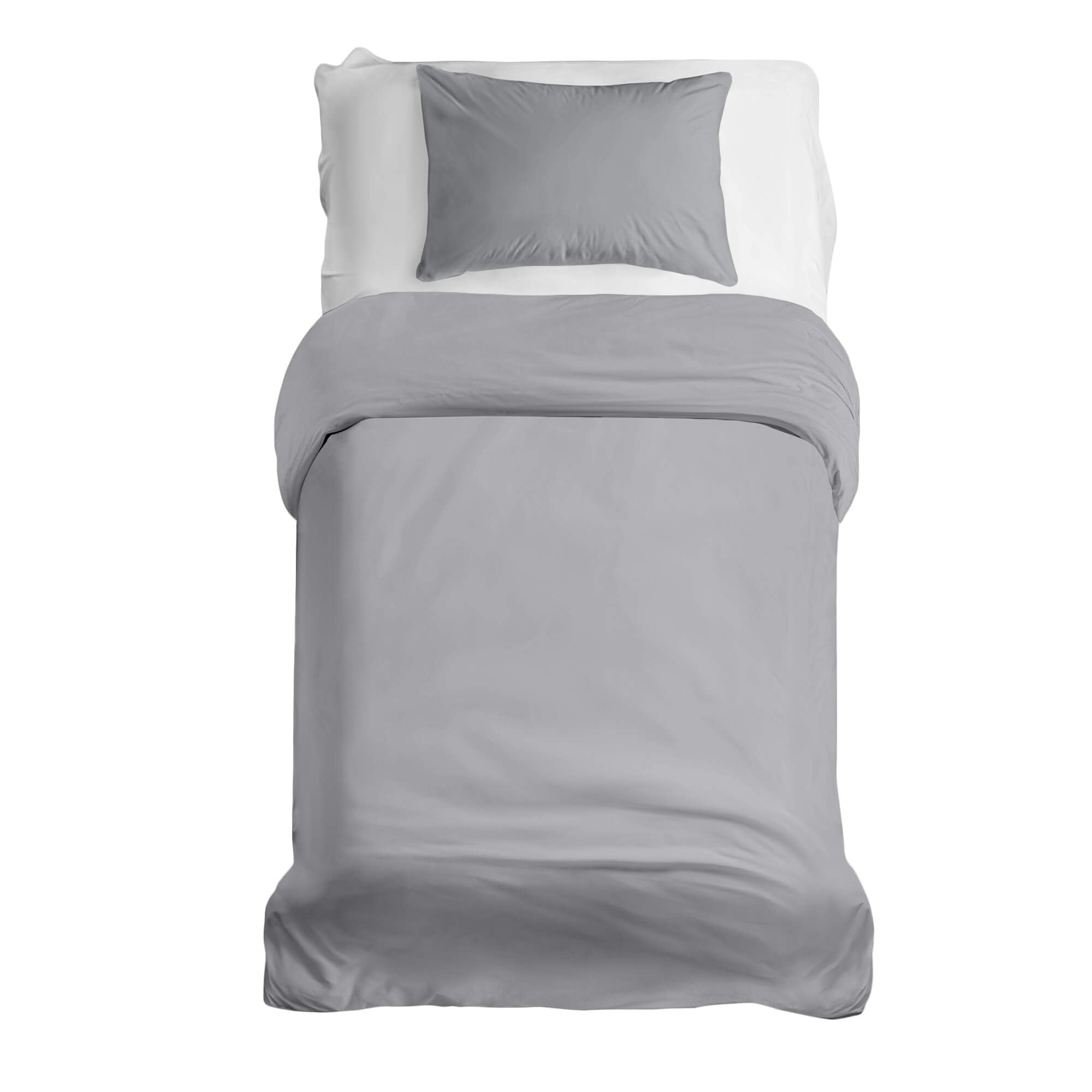Juego de ropa de cama básico con manta terapéutica gris claro