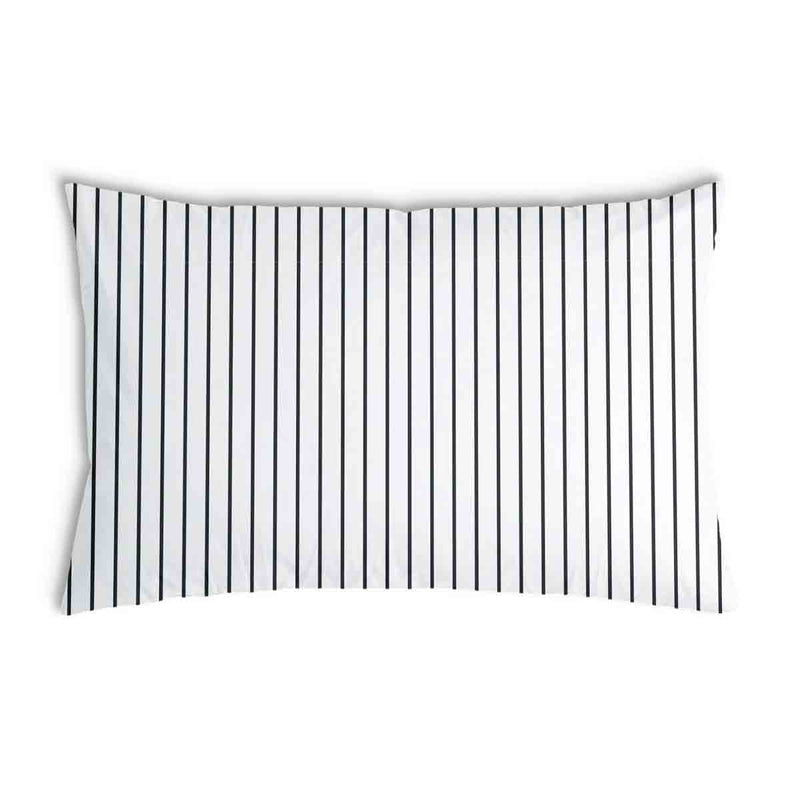 Almohada de salud blanca con rayas negras