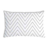 Almohada de salud blanca con zigzag negro
