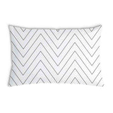 Almohada de salud blanca con zigzag negro