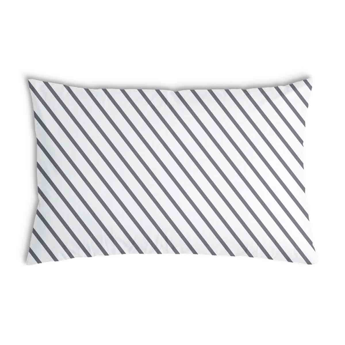 Almohada de salud con rayas grises horizontales