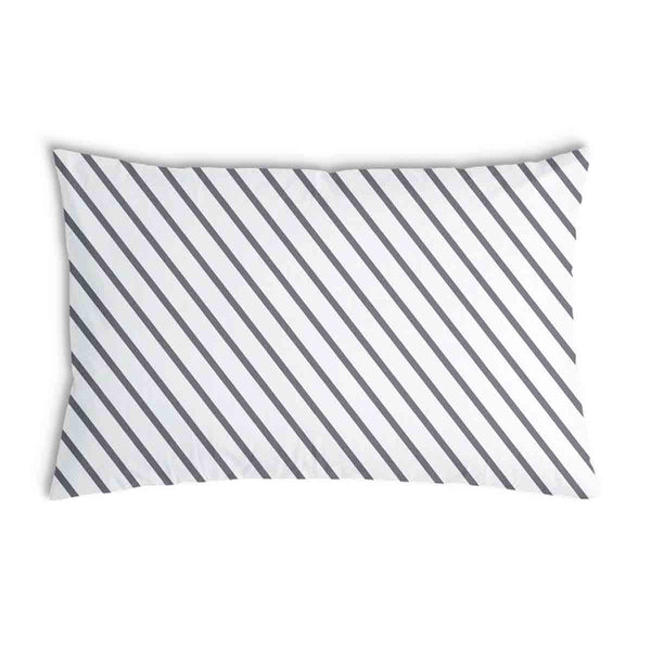Almohada de salud con rayas grises horizontales