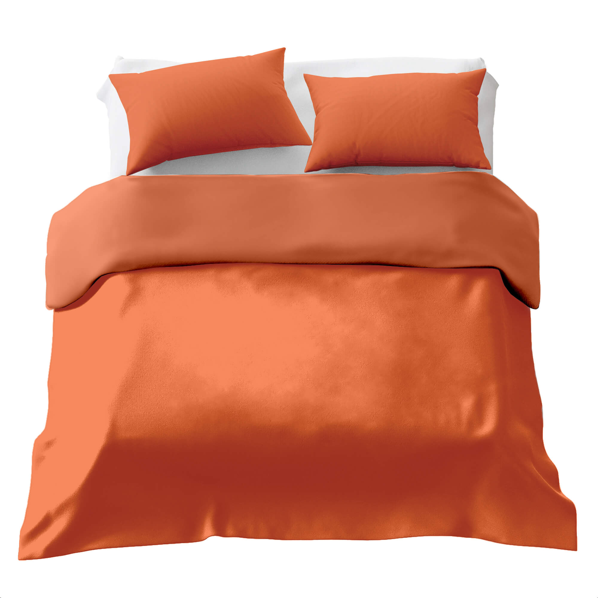 Juego de ropa de cama básico con manta terapéutica color óxido rojizo