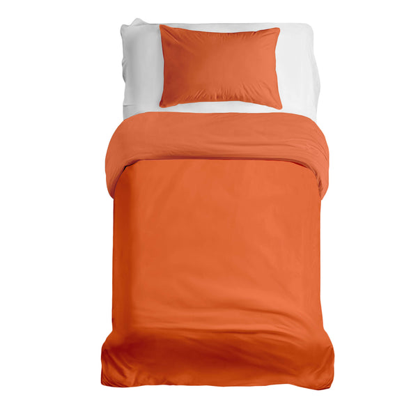 Juego de ropa de cama básico con manta terapéutica color óxido rojizo