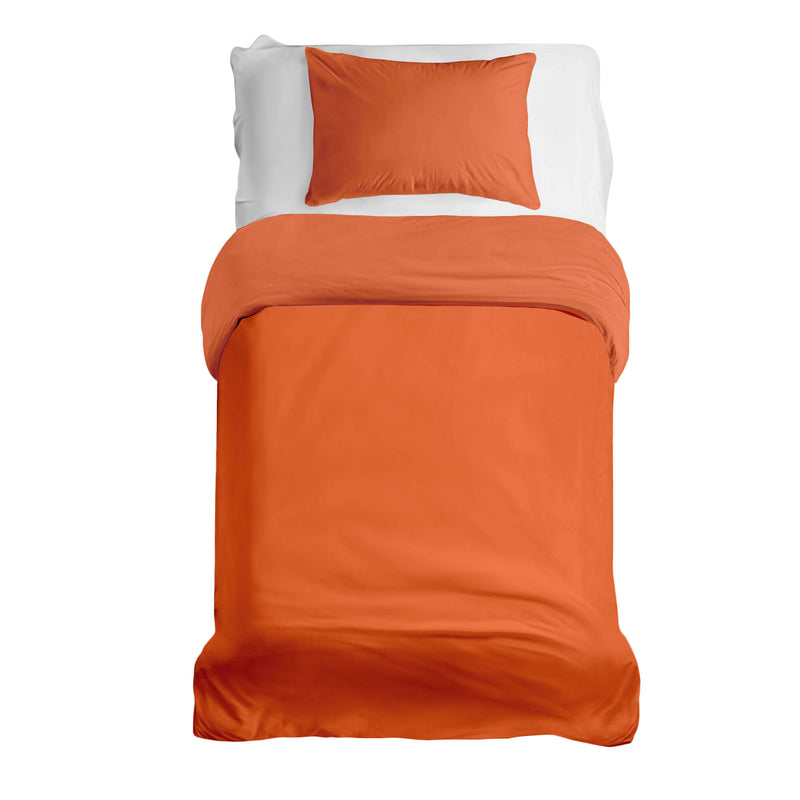 Juego de ropa de cama básico con manta terapéutica color óxido rojizo
