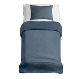 Juego de ropa de cama básico con manta terapéutica azul acero