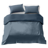 Juego de ropa de cama básico con manta terapéutica azul acero